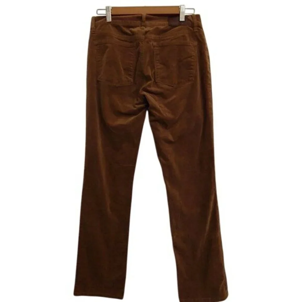 Lauren Ralph Lauren Brown Corduroy Straight Leg Heritage Old Money Pants 8 - Picture 3 of 11